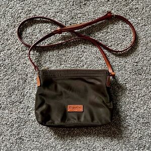 Dooney & Bourke Pouchette Crossbody Bag Dark Brown Nylon